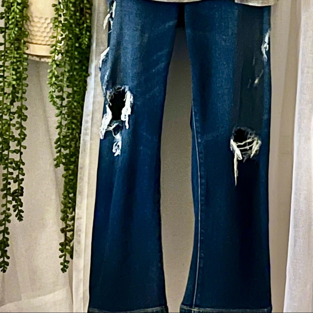Lane Bryant Jeans with Straight Leg-destructed. Size 14 Petite